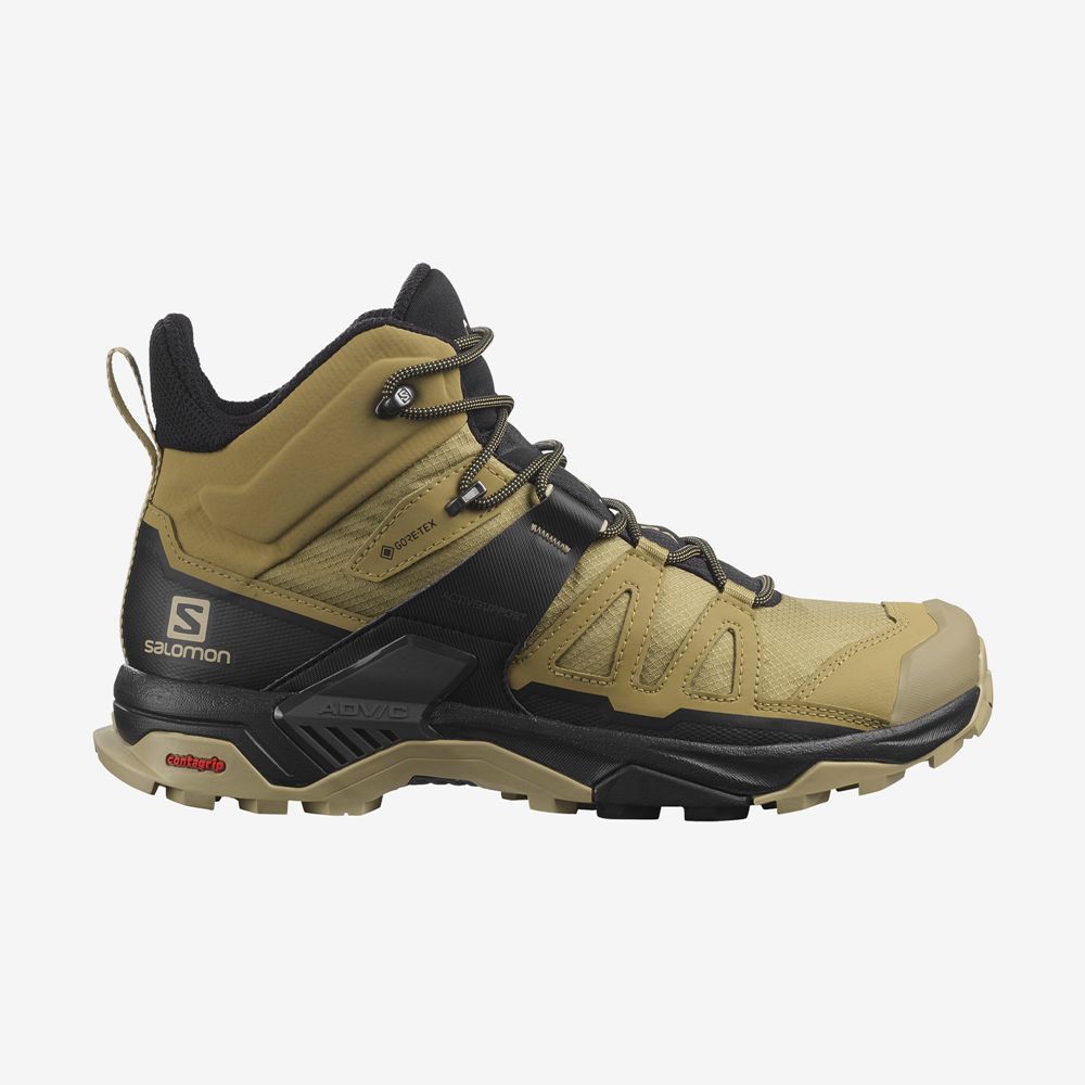 SALOMON X ULTRA 4 MID GORE-TEX Philippines - Men's Hiking Boots - Khaki | 496715-AWU